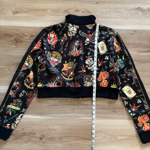 Ed Hardy Tattoo Embroidered Crop Track Jacket XL - Picture 7 of 10